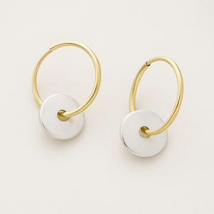 Gold Plated Hoops and Silver Plated Earrings