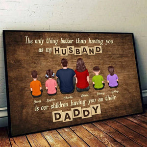The Only Thing Better Than Father's Day Gift for Dad Grandpa, Personalized Horizontal Poster or Canvas
