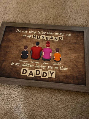 The Only Thing Better Than Father's Day Gift for Dad Grandpa, Personalized Horizontal Poster or Canvas