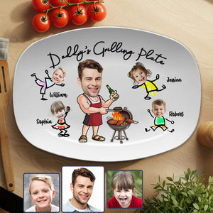 Daddy Grilling Plate - Personalized Father Plate