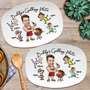 Daddy Grilling Plate - Personalized Father Plate