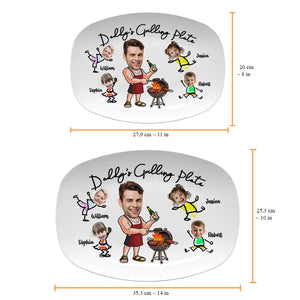 Daddy Grilling Plate - Personalized Father Plate