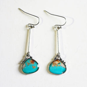 Vintage Earrings with Turquoise Stones