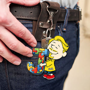 Personalized Gifts For Autism Awareness Keychain 03kati190225hg