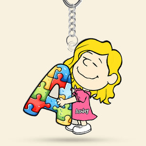 Personalized Gifts For Autism Awareness Keychain 03kati190225hg