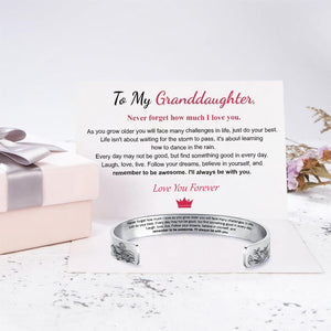 To My Granddaughter - I Will Always Be With You - Cuff Bracelet
