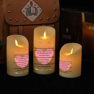 To My GrandDaughter - Even When I'm Not Close By - LED candle