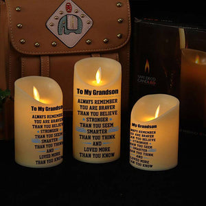 To My GrandSon - Loved More Than You Know - LED candle