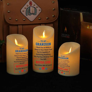 To My GrandSon - You Will Never Lose - LED candle