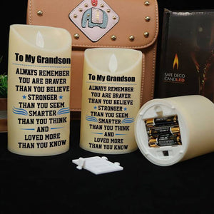 To My GrandSon - Loved More Than You Know - LED candle