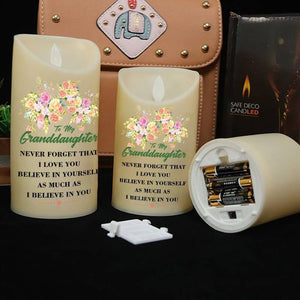 To My GrandDaughter - Believe In Yourself - LED candle