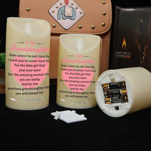 To My GrandDaughter - Even When I'm Not Close By - LED candle