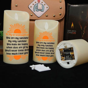 To My GrandDaughter - Sunshine lyrics - LED candle