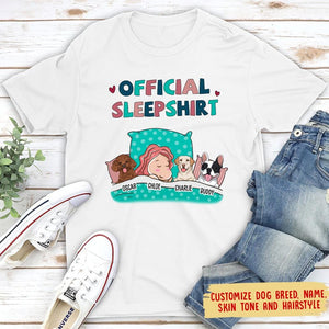 Dog Official Sleepshirt - Personalized Custom Unisex T-shirt