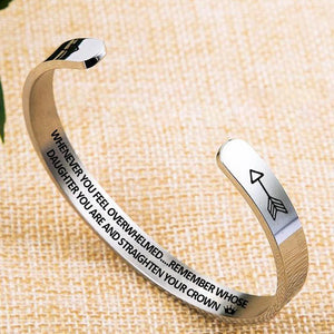For Daughter - Whenever You Feel Overwhelmed...Crown Bracelet