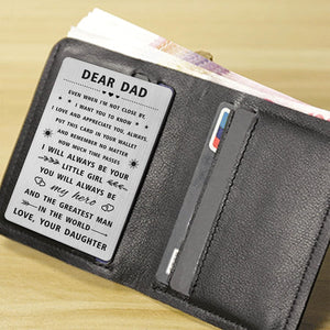 Dad Gifts from Daughter/Son, Wallet Card for My Daddy, Personalized Wedding Day Gift for Dad
