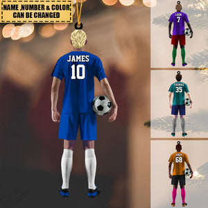 Personalized Soccer Player Arcylic Ornament for Soccer Lovers