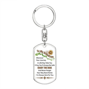 To My GrandSon - Enjoy The Ride - Keychain