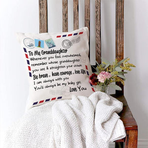 To My Granddaughter - Straighten Your Crown - Pillow Case