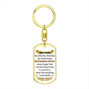 To My GrandSon - I Am So Proud Of You - Keychain