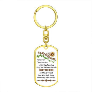 To My GrandSon - Enjoy The Ride - Keychain