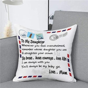 Mum To Daughter - Straighten Your Crown - Pillow Caseđ