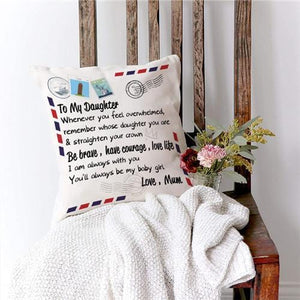 Mum To Daughter - Straighten Your Crown - Pillow Caseđ