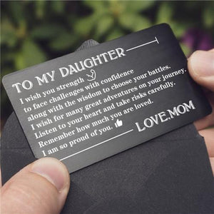 Mom To Daughter - Listen To Your Heart - Engraved Wallet Card