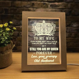 Husband To Wife - You Are My Queen Forever - Frame Lamp