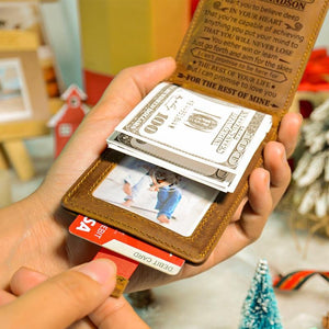 To My Grandson - Never Lose - Money Clip Wallet