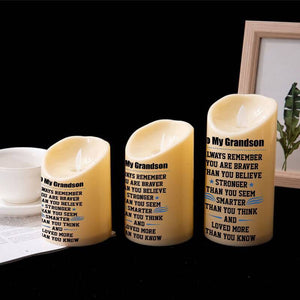 To My GrandSon - Loved More Than You Know - LED candle