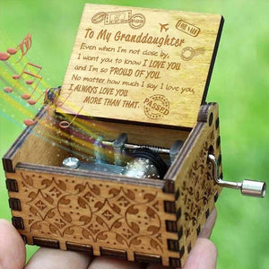 To My Granddaughter  - I Am So Proud Of You - Engraved Music Box