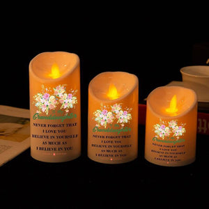 To My GrandDaughter - Believe In Yourself - LED candle