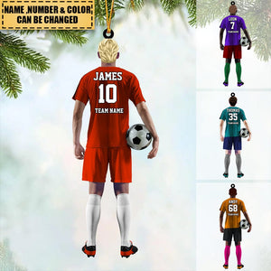Personalized Soccer Player Arcylic Ornament for Soccer Lovers