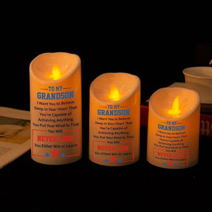 To My GrandSon - You Will Never Lose - LED candle