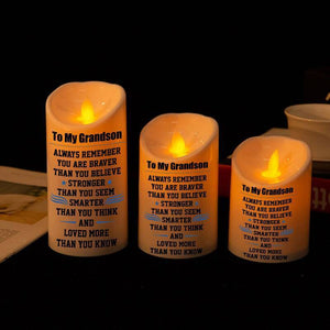 To My GrandSon - Loved More Than You Know - LED candle