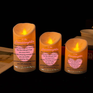 To My GrandDaughter - Even When I'm Not Close By - LED candle