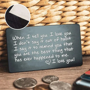 Dad Gifts from Daughter/Son, Wallet Card for My Daddy, Personalized Wedding Day Gift for Dad