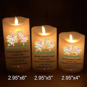 To My GrandDaughter - Believe In Yourself - LED candle