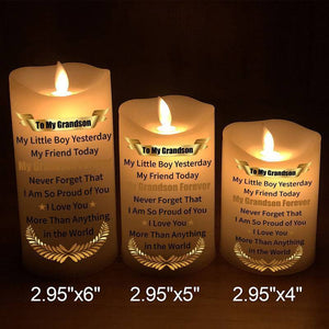 To My GrandSon - I Am So Proud Of You - LED candle