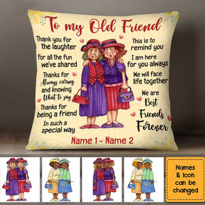 Personalized Old Friends Pillow cover