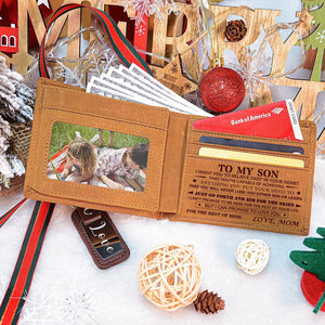 Mom To Son - Genuine Premium Leather Card Wallet