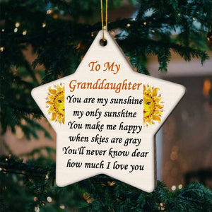 To My Granddaughter-Sunshine lyrics- Wood Ornament