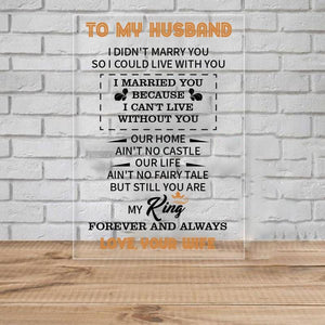 To My Husband- You Are My King - Keychain and Nigh Light Plaque