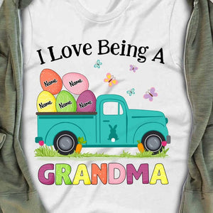 Personalized Mom Grandma Easter T Shirt