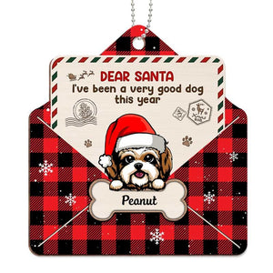 Dear Santa I‘m Good Dog This Year Christmas Envelope Personalized Ornament