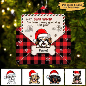 Dear Santa I‘m Good Dog This Year Christmas Envelope Personalized Ornament