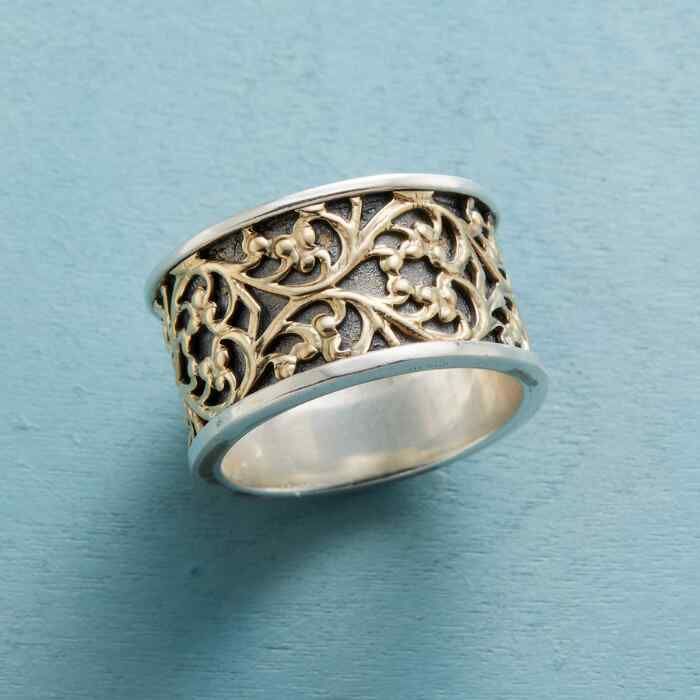 Vintage Golden & Silver Band Ring