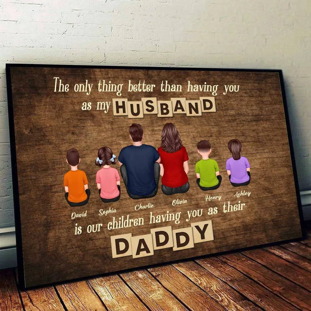 The Only Thing Better Than Father's Day Gift for Dad Grandpa, Personalized Horizontal Poster or Canvas