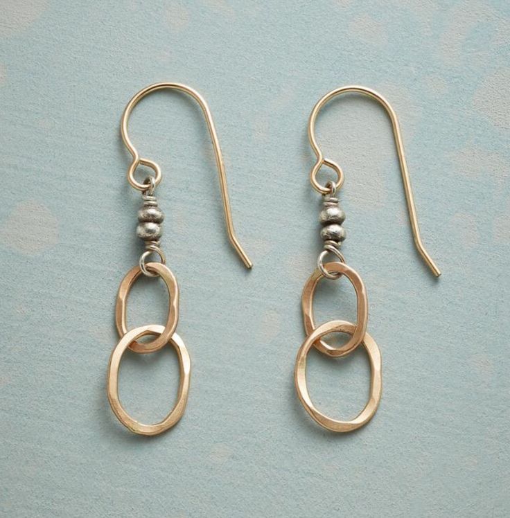 Vintage Golden Hollow Stone Earrings